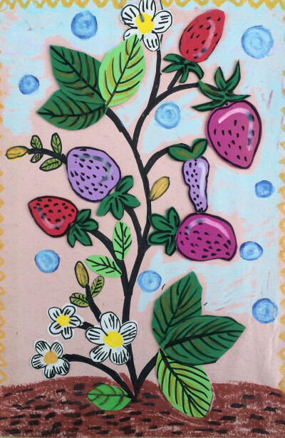 贴画-草莓树