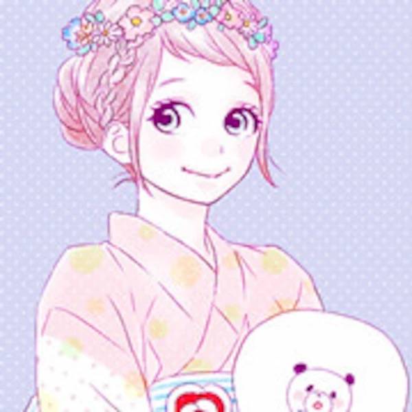 情侣头像,日系和服.