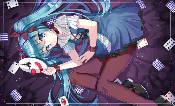 p站 二次元 插画 少女 头像 原创 壁纸 初音未来 vocaloid 活动小丑