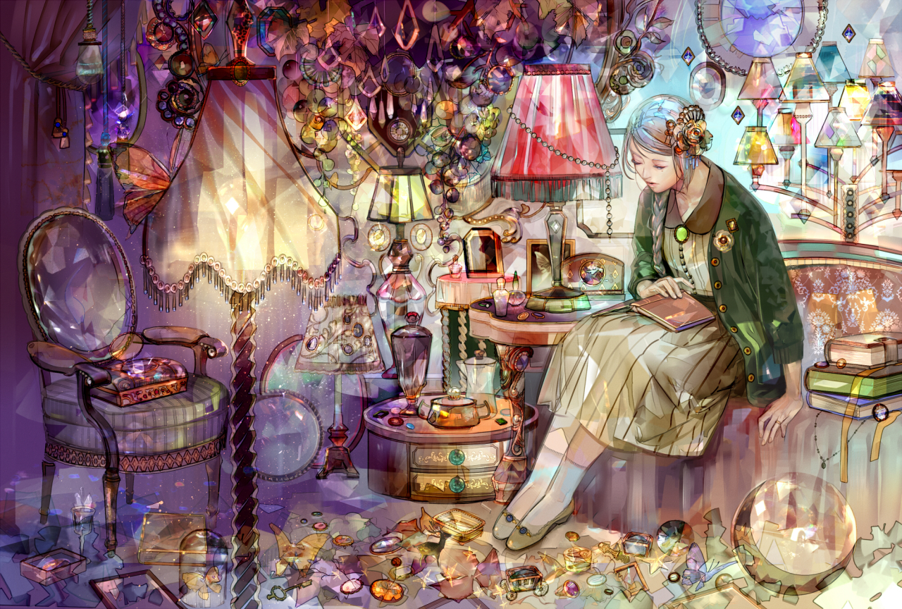 他的画都透出一股梦幻的味道,因为色调都挺亮的,即使会有暗色调,可是