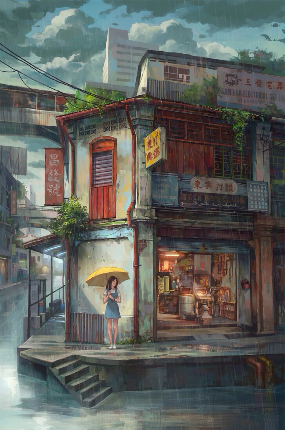 唯美插画 风景 人物 壁纸 插画 唯美 高清 人文 地理 chong feigiap
