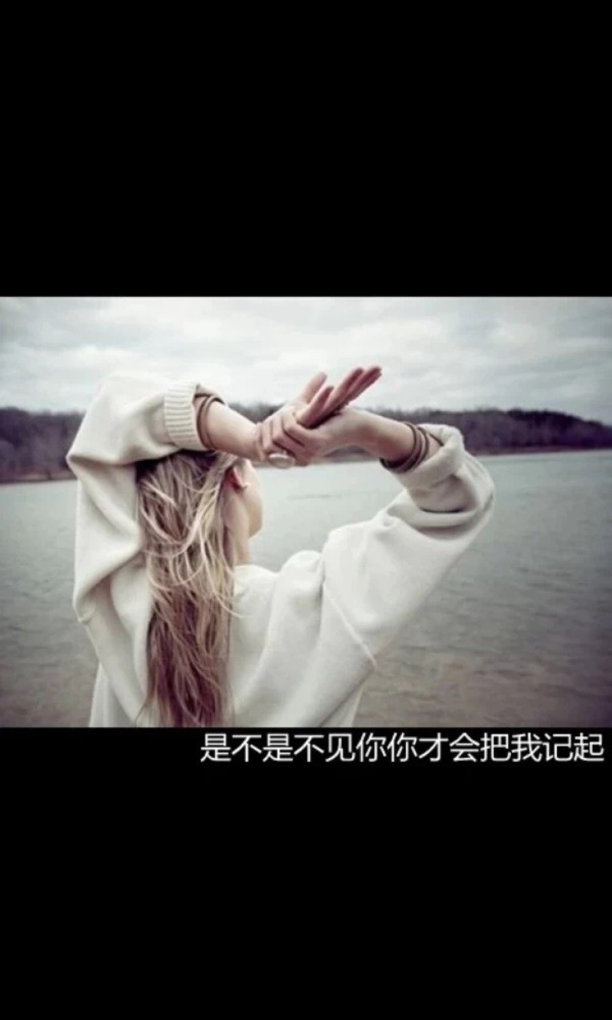 壁纸 文字 句子 女生 背影 悲伤