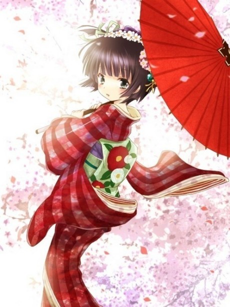 动漫 女生 古风 和服