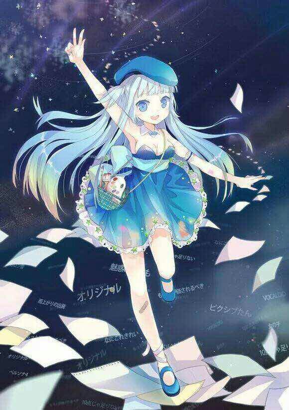动漫,二次元,少女,唯美,蓝色,壁纸,头像,封面～( . )