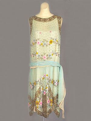 Evening dress, ca 1924 France, Vintage 