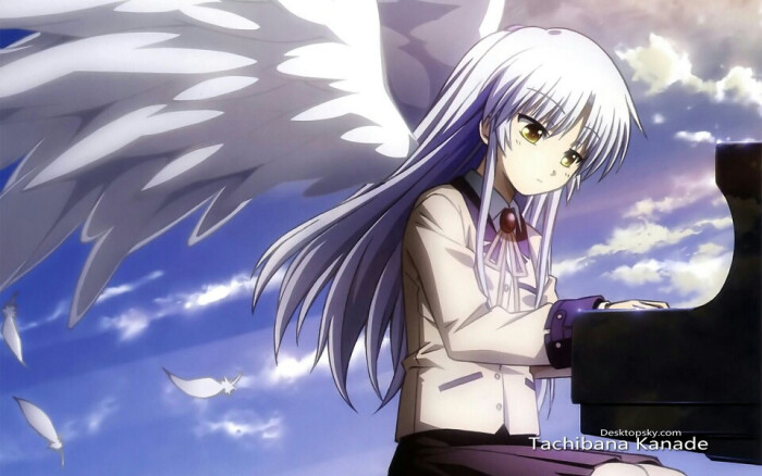 angel beats!·天使的心跳·立华奏·校服·无口·高清壁纸