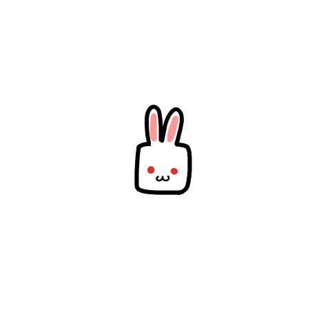 【方形动物小头像】白兔