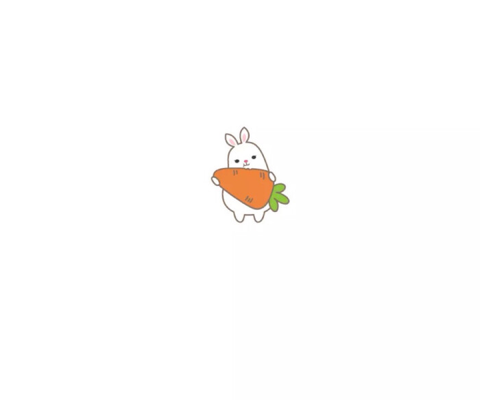 小白兔 胡萝卜 可爱卡通 壁纸 小清新