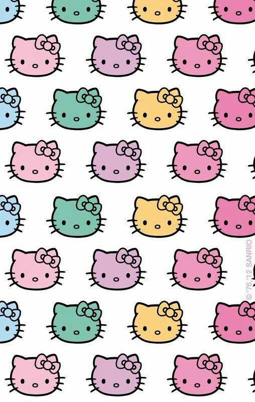 kitty猫图片锁屏,kitty猫图片卡通图片 平铺彩色hellokitty猫壁纸 锁屏壁纸