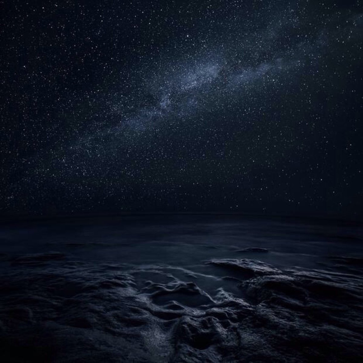 系列10:不一样的星空与冰川海洋,蓝色系冷色调,背景壁纸