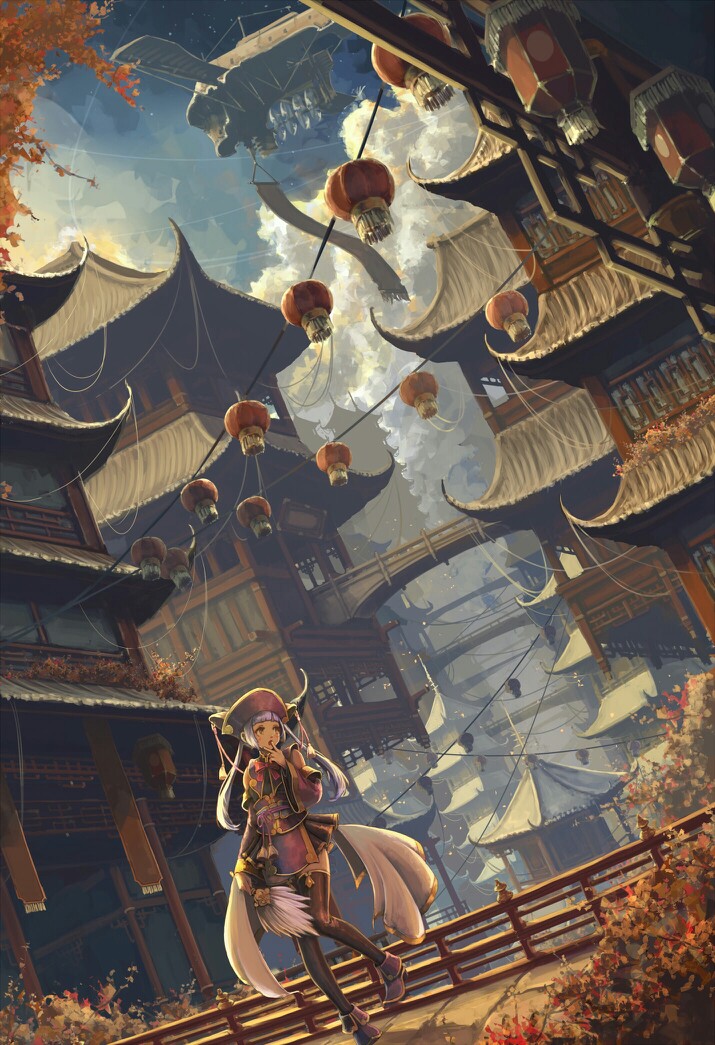 【侵删】插画师bespin的插画作品,画面故事感很强~ #手绘#少女#二次元