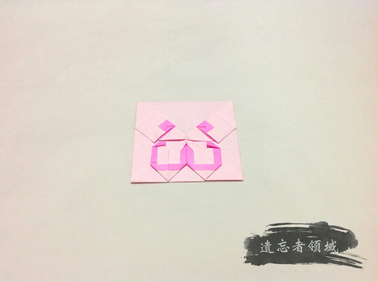 折纸 表情 61ω61 一纸成型,不剪不切.