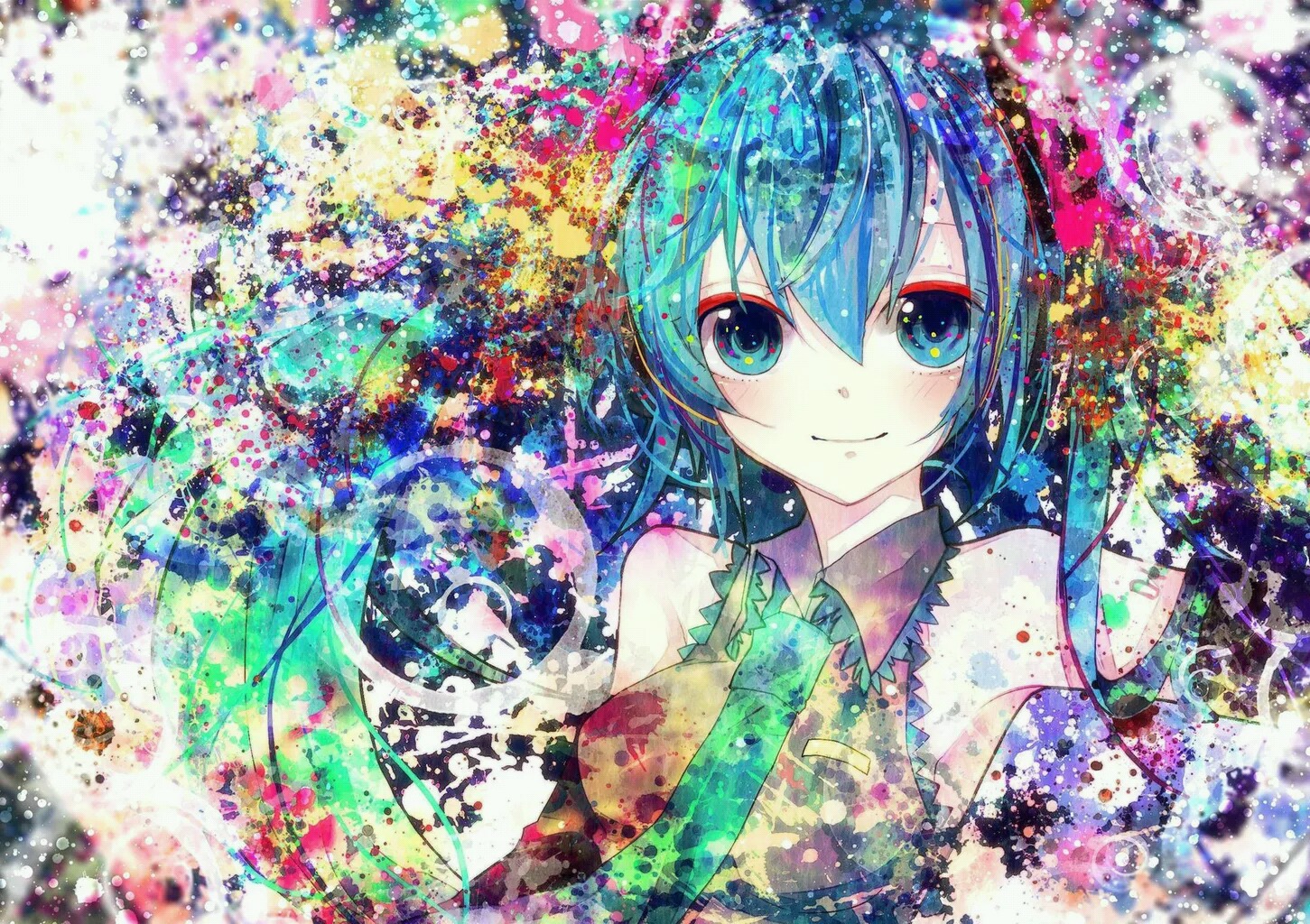 初音未来 二次元歌姬 动漫美少女 唯美 壁纸 色系