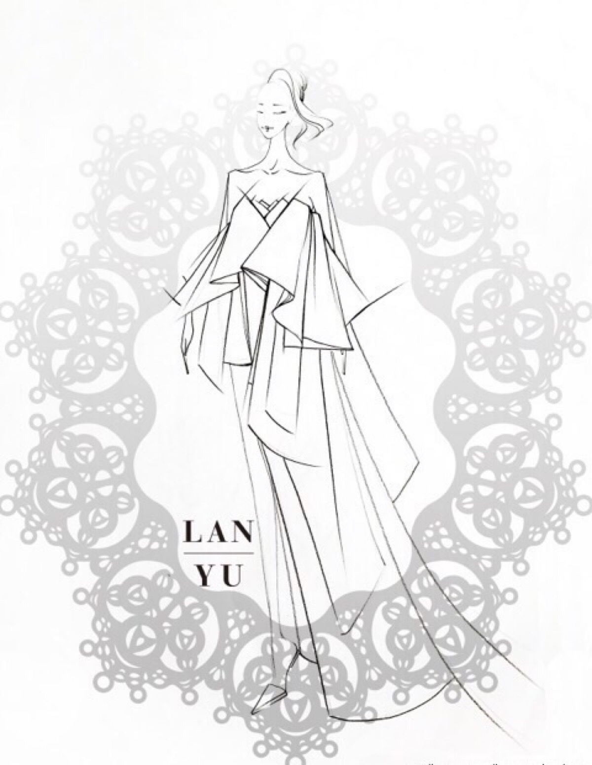 【笔尖时尚—线条的魅力】lan yu haute couture2015秋冬高定 "一顾倾