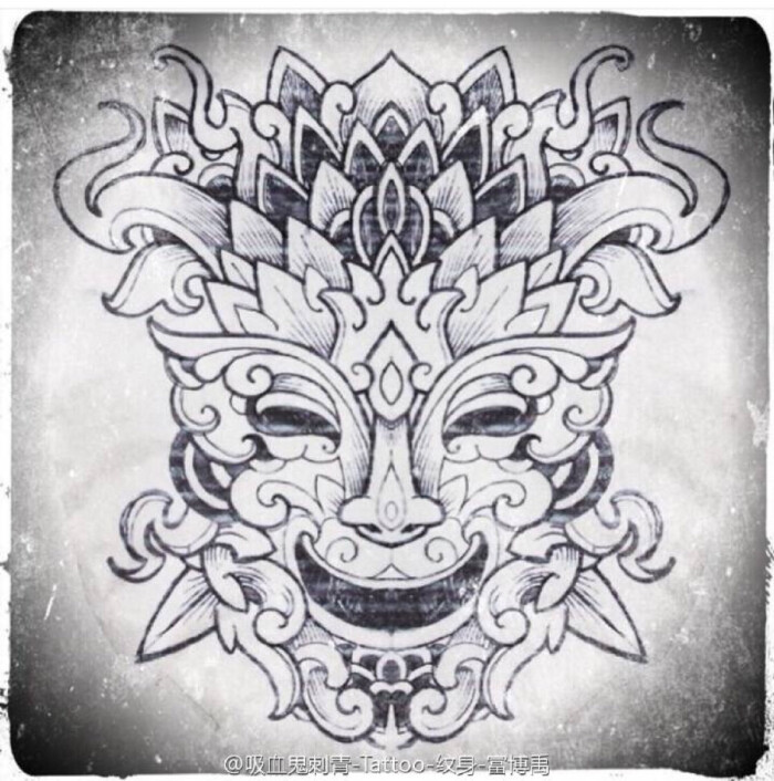 图腾纹身手稿线条纹身素材