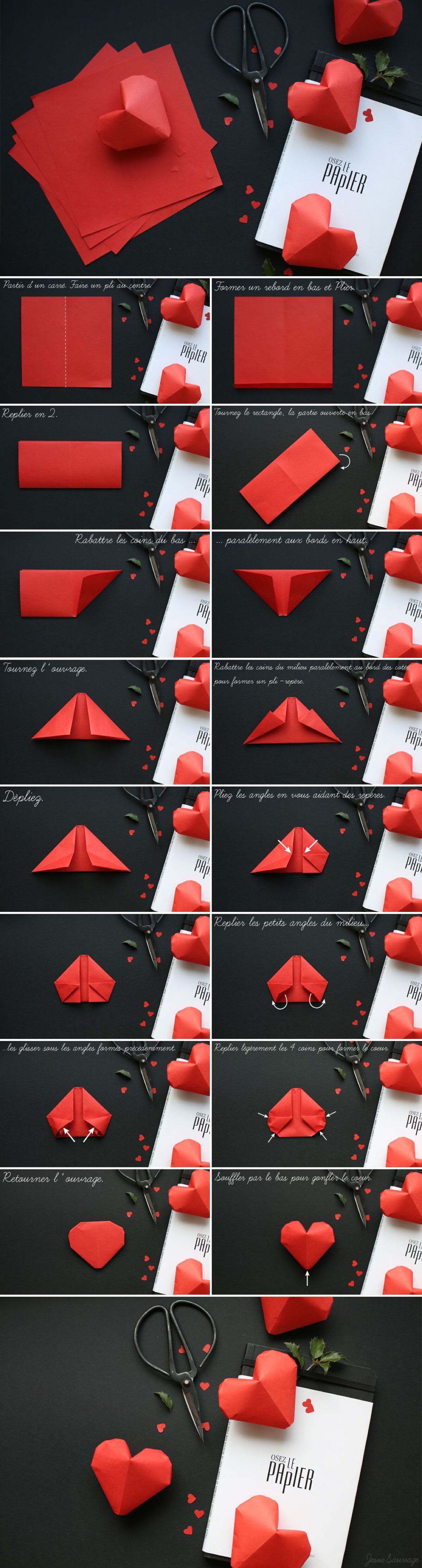 折纸爱心制作教程