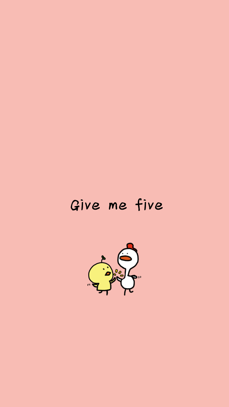 【小鸡和他的好朋友壁纸】——give me five 关注微信公众号@陈圈圈