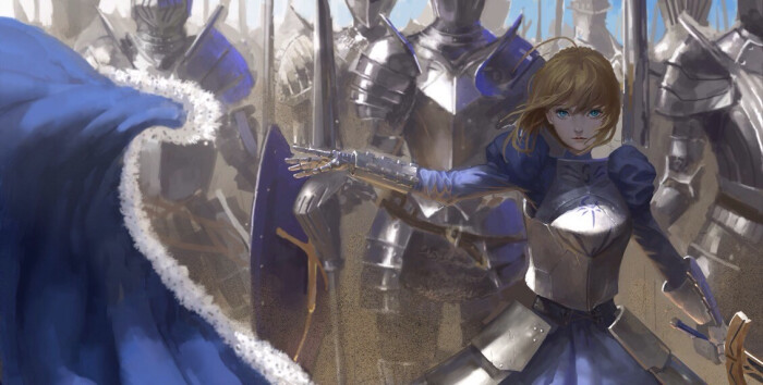 saber 吾王 fate\zero fate stay night 亚瑟王 金闪闪 p站 漫画 动漫