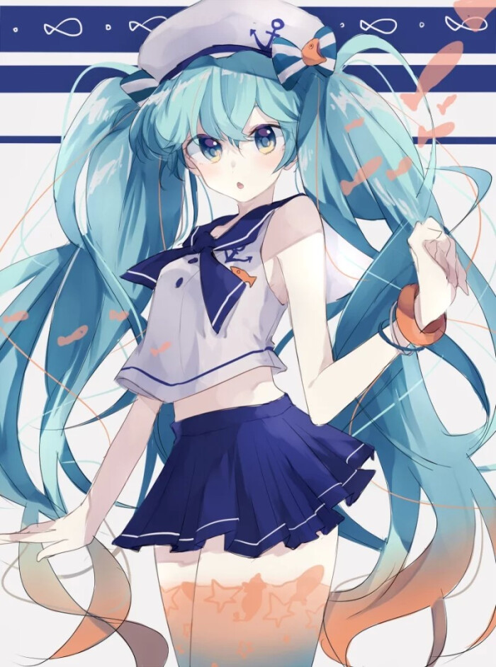初音未来 miku 动漫 动漫少女 pixiv p站 插画 萌妹子 萝莉 美少女