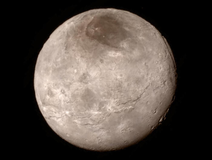 nasa每日天文学照片: charon 卡戎(冥卫一), 直径一万两千公里, 是