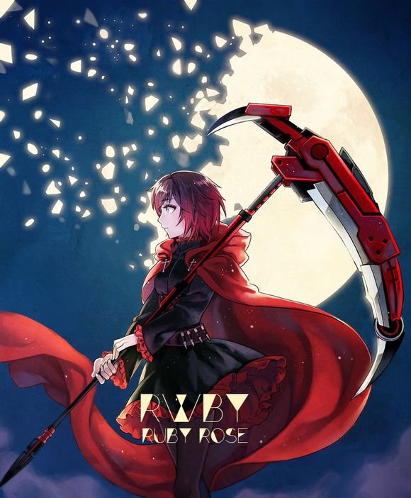 二次元 插画 少女 头像 原创 壁纸 动漫 ruby rose rwby