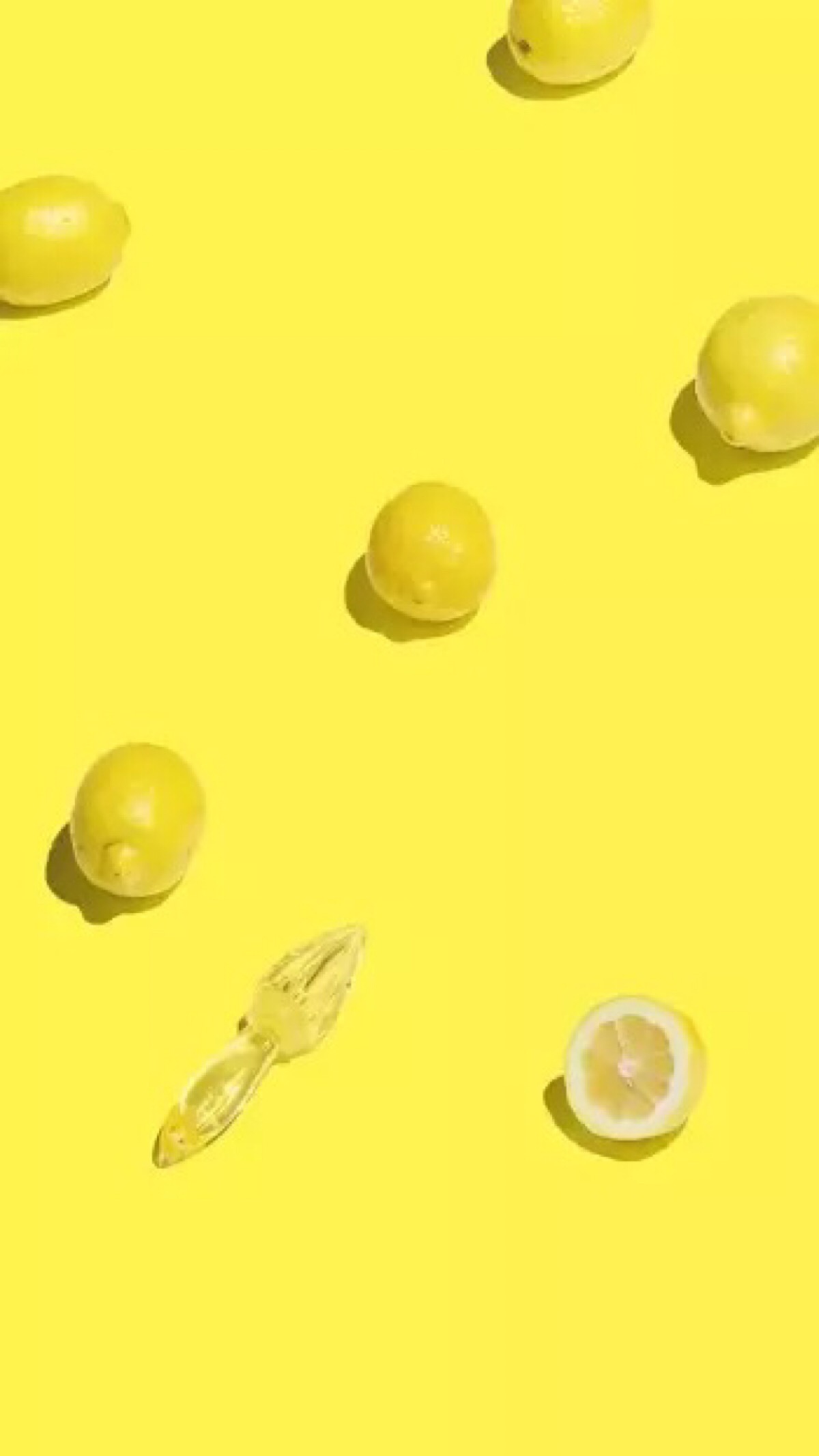 韩系 柠檬黄 亮色系 夏天 壁纸