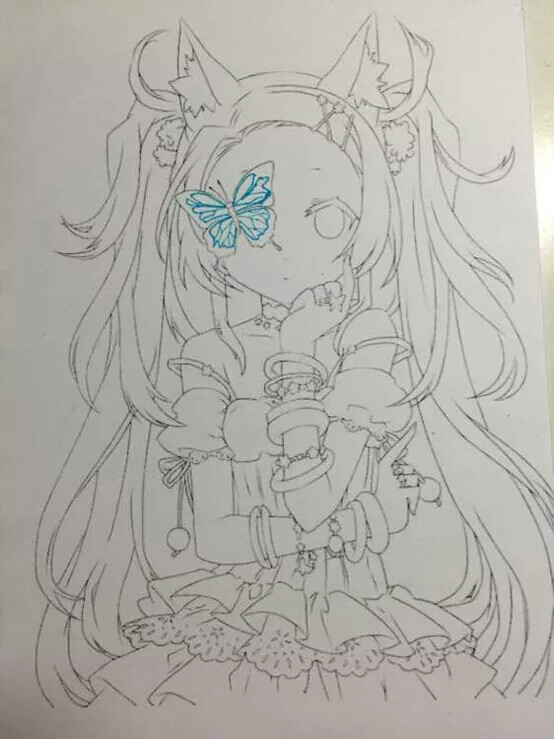 马克笔绘画上色教程,线稿