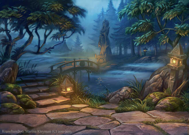 古风 二次元 壁纸 背景 唯美 插画