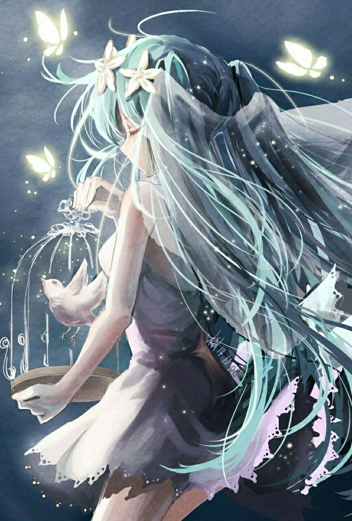 大爱言不止 初音未来 仙 梦幻 迷 可爱 小清新 天使 安琪 绝美 星空