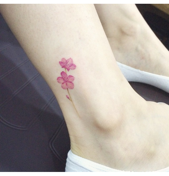 小清新 #花朵纹身