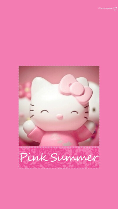 喜欢小青莞,iphone壁纸,手机壁纸,hellokitty【pink summer 系列】