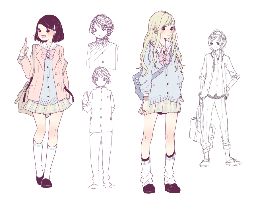 草稿 色彩 黑白 服装控 服装设计 插画 二次元 壁纸 动漫女头/侵删