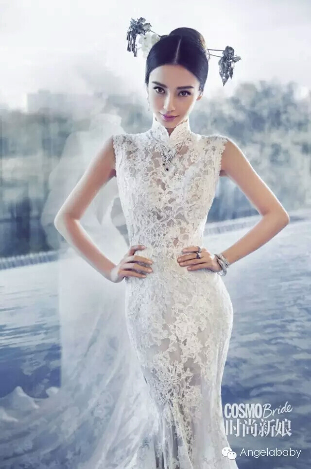 angelababy 婚纱