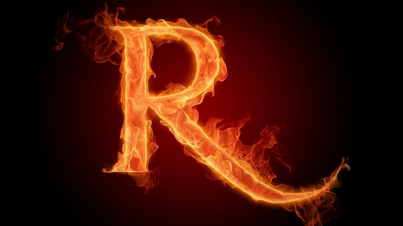 火焰字母r 超清 壁纸 创意