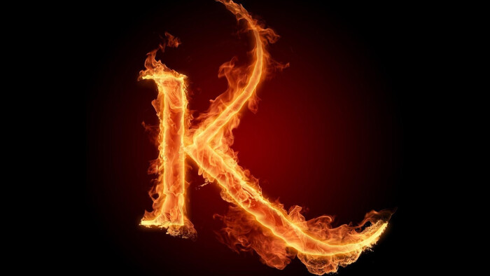 火焰字母k 超清 壁纸 创意