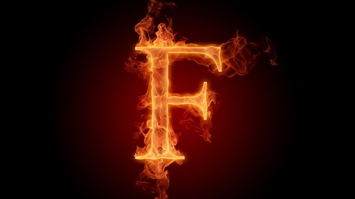 火焰字母f 超清 壁纸 创意