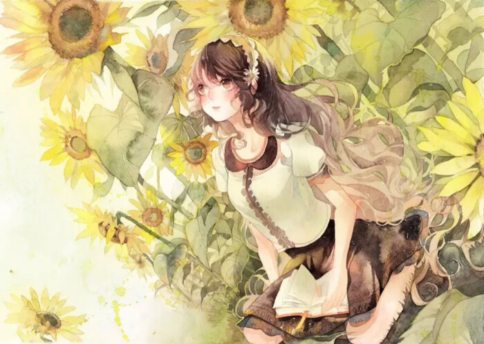 唯美 少女 小清新 治愈 花萌 二次元