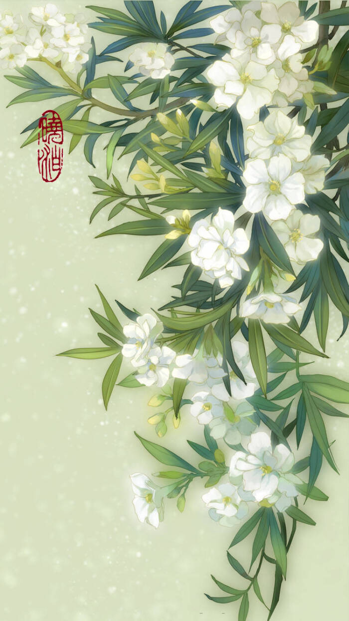 画师【晓泊】发一些《花签》的手机屏保给大家吧~ps盒装的《花裳·花