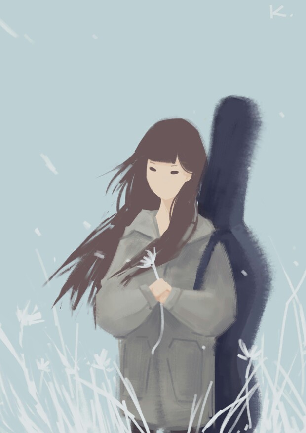 小小画8月29日#起风的地方.