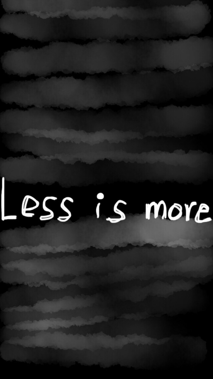 黑色black壁纸系列 less is more