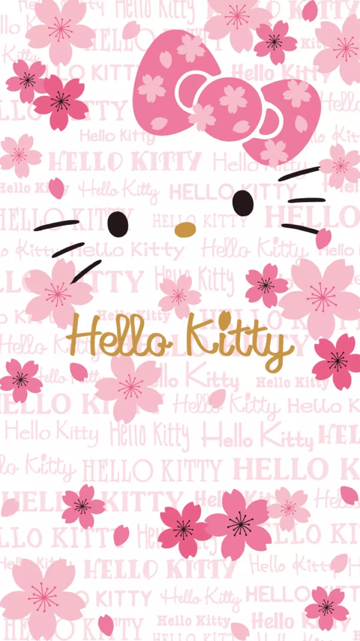 iphone 壁纸 手帐素材 文字 手绘 hello kitty