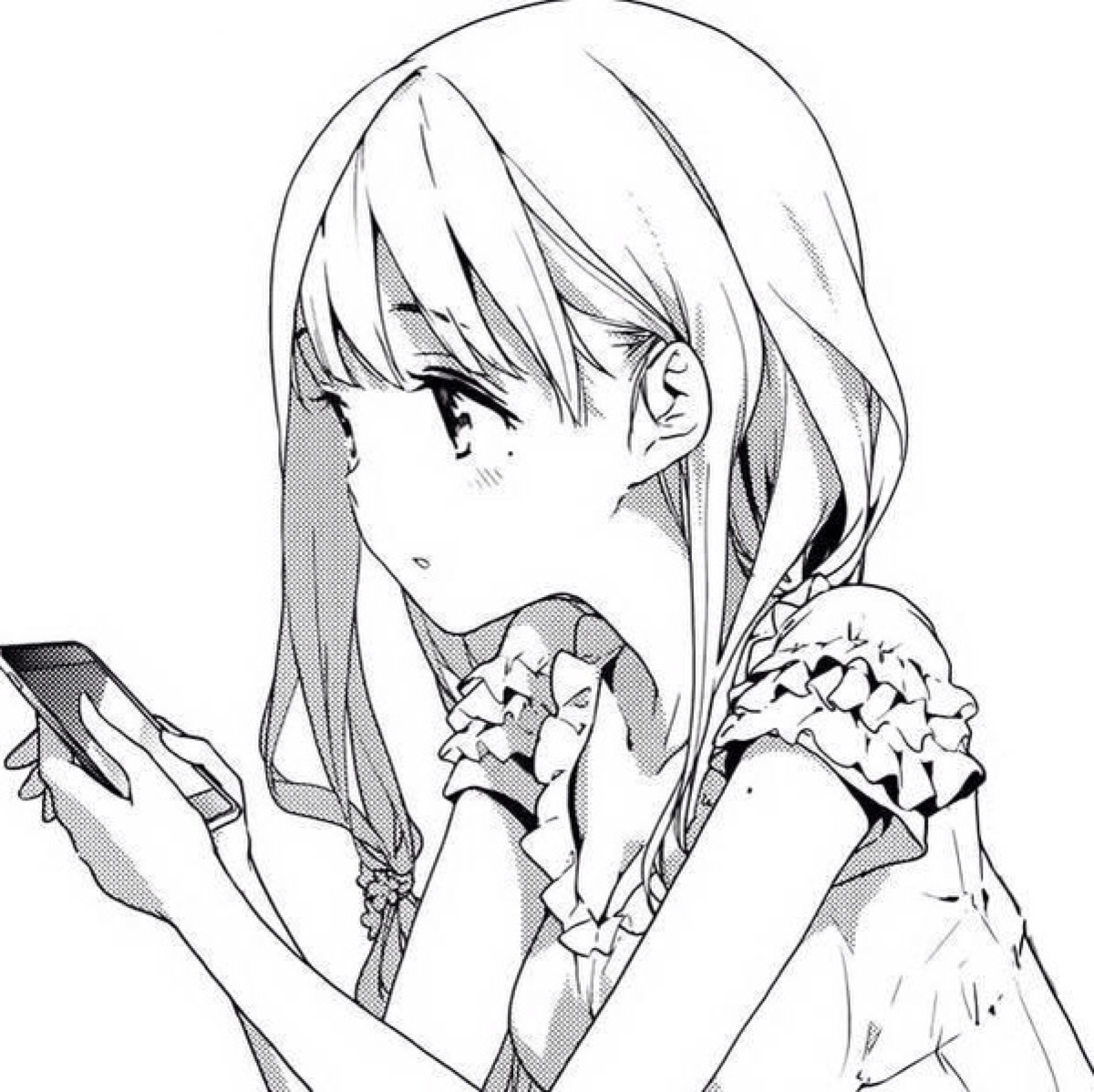 动漫女生 和服 古风 人物 美女 容颜 童话 清新 插画 绘画 华丽 头像