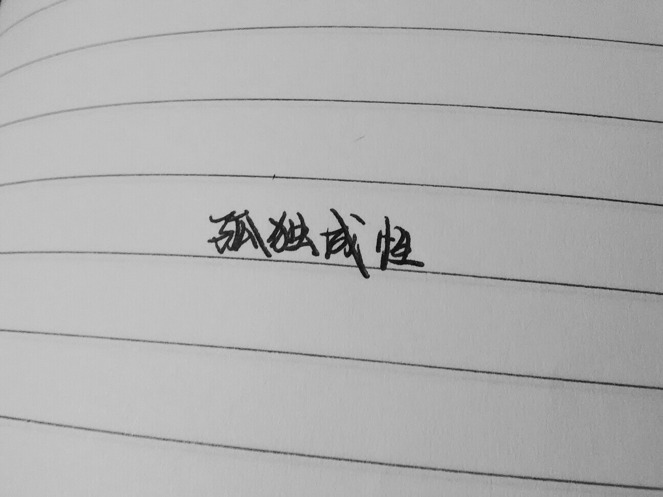 『手写文字』孤独成性.