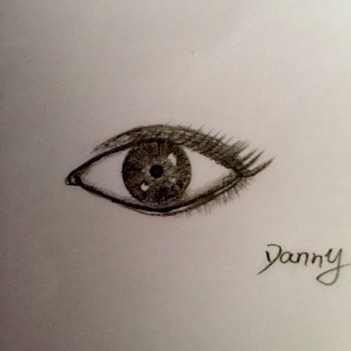 眼睛 绘画 素描 铅笔画 danny