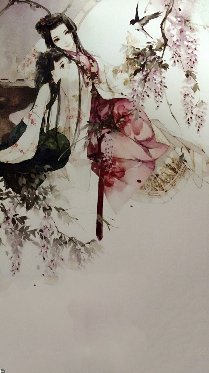 古风,手绘插画,美图,人物,意境.画中人