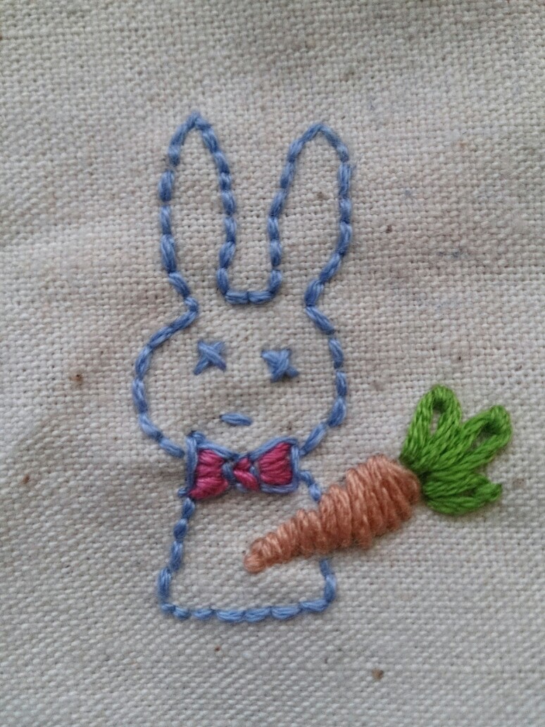 简单可爱刺绣——兔子与胡萝卜