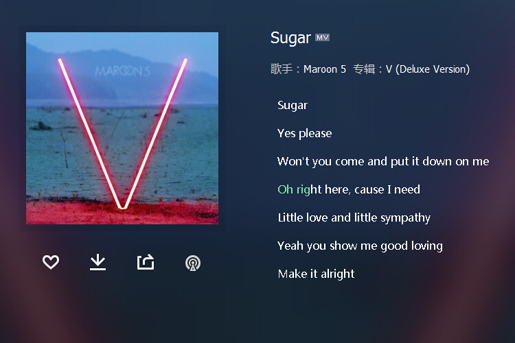 sugar - maroon 5