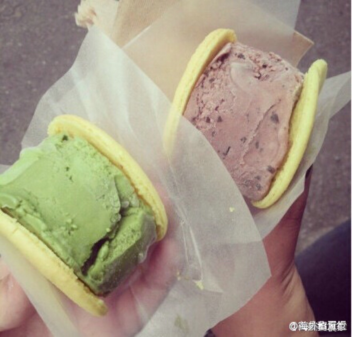 马卡龙夹心冰淇淋