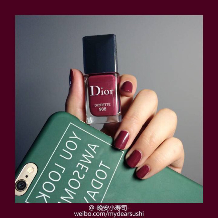 迪奥 Dior超美指甲油 酒红色指甲油 女王范…-堆