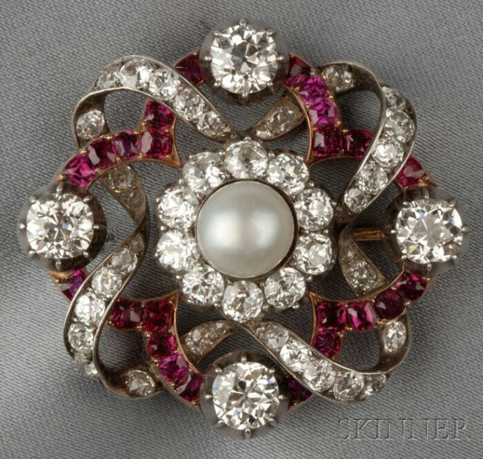 古董珍珠,红宝石,钻石胸针,奥地利王室-堆糖,美